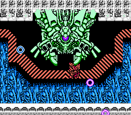 Metal Storm (NES) screenshot: Level 1 boss