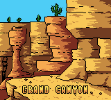 Mickey's Speedway USA (Game Boy Color) screenshot: Grand Canyon intro screen