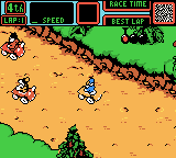 Mickey's Speedway USA (Game Boy Color) screenshot: At the starting line for Yosemite