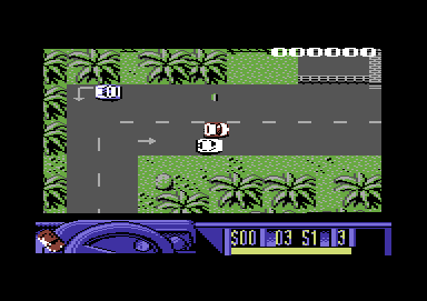 Miami Chase (Commodore 64) screenshot: Game start