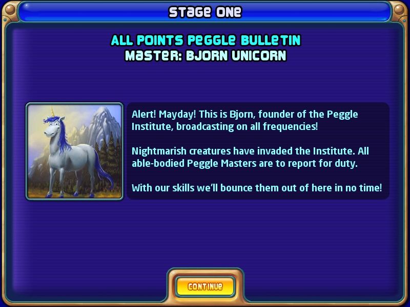 Peggle: Extreme (Windows) screenshot: Introduction of your assisting Peggle Master