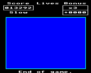 Frenzy (BBC Micro) screenshot: End of Game