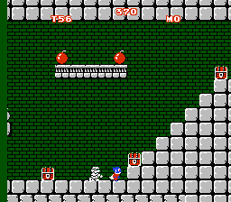 Mighty Bombjack (NES) screenshot: Attacked by a mummy