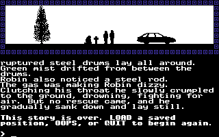 Mindfighter (Commodore 64) screenshot: Beware of the green mist