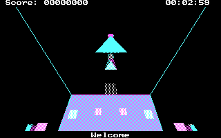 Continuum (DOS) screenshot: Action (CGA)