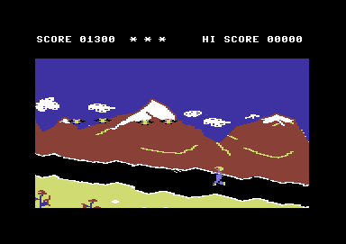 Monkey Magic (Commodore 64) screenshot: Level 3