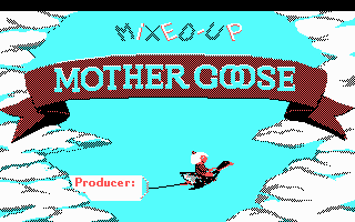 Mixed-Up Mother Goose (DOS) screenshot: Title screen (CGA)