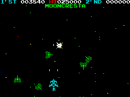 Moon Cresta (ZX Spectrum) screenshot: Four-D - enemy no.3