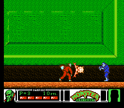 Monster in My Pocket (NES) screenshot: Both characters have a simple, yet effective, attack.
