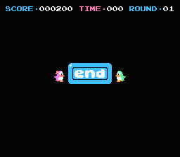 Binary Land (NES) screenshot: Game Over