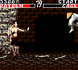 Mortal Kombat (Game Gear) screenshot: Johnny Cage vs Rayden