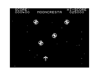 Moon Cresta (Dragon 32/64) screenshot: Cold Eye - enemy no. 1