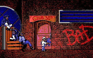 Moonwalker (DOS) screenshot: A child gets kidnapped after level 3.