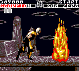 Mortal Kombat (Game Gear) screenshot: Scorpion finishing move part 2