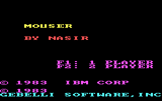 Mouser (PC Booter) screenshot: Title screen