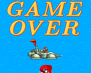 Mr. Nutz: Hoppin' Mad (Amiga) screenshot: Game over screen
