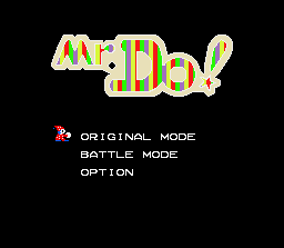 Mr. Do! (SNES) screenshot: Options