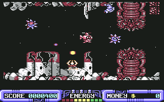 Battle Chopper (Commodore 64) screenshot: Stage 3: The Core
