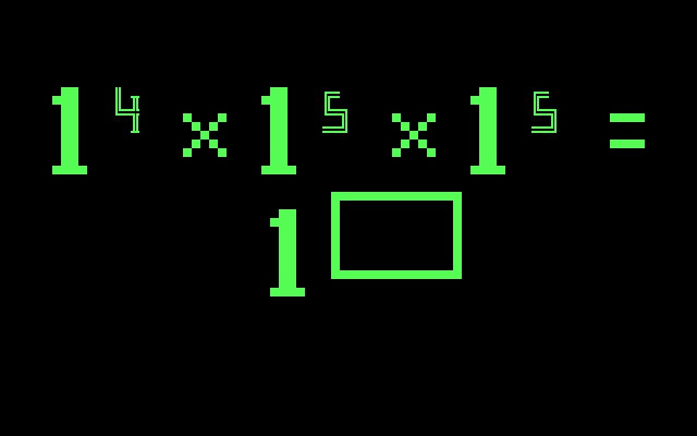 My Math Tutor (DOS) screenshot: Do you know the answer?