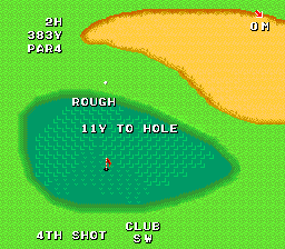 Naxat Open (TurboGrafx-16) screenshot: Anyone fancy a spot of sandcastle building?