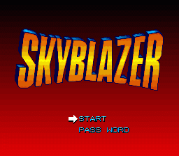 Skyblazer (SNES) screenshot: Title screen