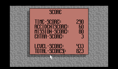 Locomotion (Commodore 64) screenshot: Level score