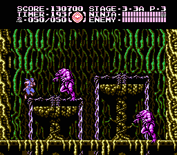 Ninja Gaiden III: The Ancient Ship of Doom (NES) screenshot: Stage 3 bosses