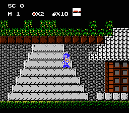 Ninja Kid (NES) screenshot: A teaser of a level from the intro