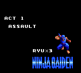 Ninja Gaiden (Game Gear) screenshot: Act 1 intro.