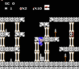 Ninja Kid (NES) screenshot: A teaser of a level called Burning Inferno