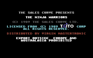 The Ninja Warriors (Commodore 64) screenshot: Title screen