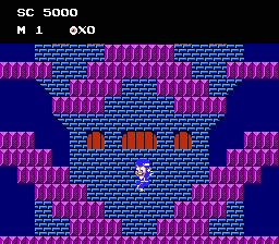 Ninja Kid (NES) screenshot: Through the door is this boss level