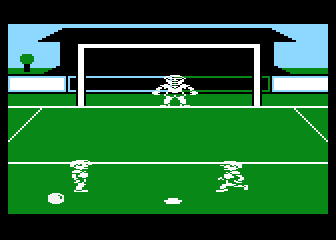 Footballer of the Year (Atari 8-bit) screenshot: Match