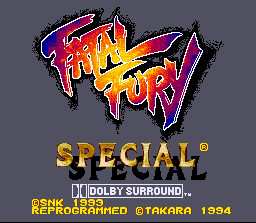 Fatal Fury Special (SNES) screenshot: Title screen