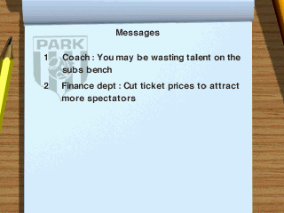 Onside Complete Soccer (DOS) screenshot: News for this week