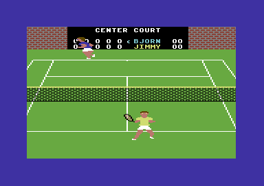 On-Court Tennis (Commodore 64) screenshot: Match start