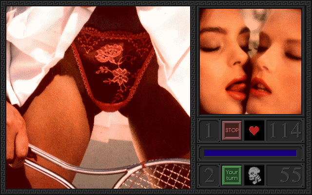 Penthouse Hot Numbers Deluxe (DOS) screenshot: Amy & Mikky was beaten