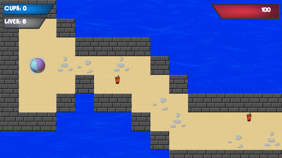Party Ball (Windows) screenshot: Starting the second maze