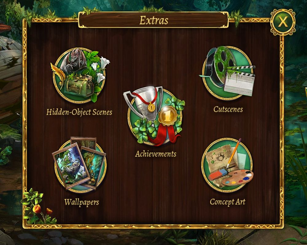 Grim Legends 2: Song of the Dark Swan (Collector's Edition) (Windows) screenshot: The extras menu