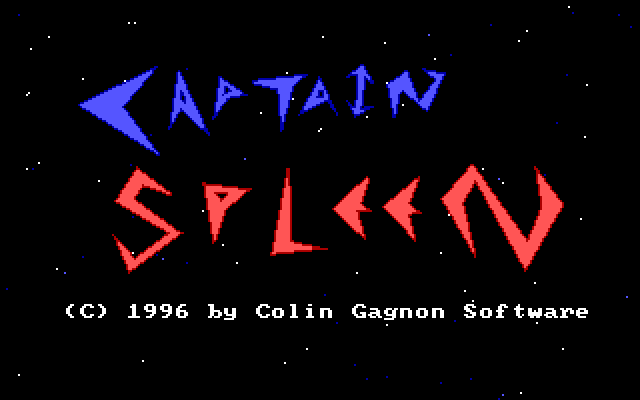 Captain Spleen (DOS) screenshot: Title screen