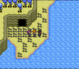 Paladin's Quest (SNES) screenshot: Walking along the shore