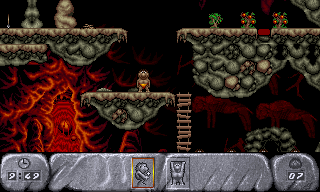 The Humans: Insult to Injury (DOS) screenshot: All alone in the cave.