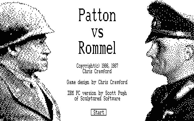 Patton vs Rommel (DOS) screenshot: Title screen