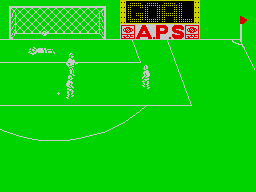 Peter Shilton's Handball Maradona! (ZX Spectrum) screenshot: Received a goal