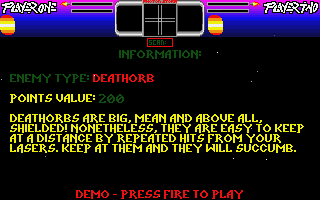 Photon Storm (Atari ST) screenshot: Game demo mode