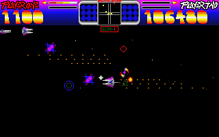 Photon Storm (Atari ST) screenshot: Enemies closing in fast!