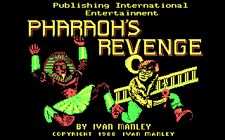 Pharaoh's Revenge (DOS) screenshot: Title screen (CGA)