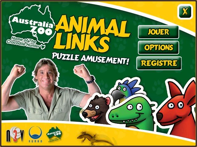 Zoo Quest: Puzzle Fun (Windows) screenshot: Game's launch window, but before, you can click the "Options" button to fine-tune the game (French)