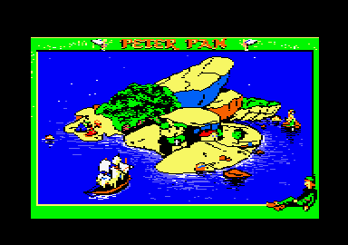 Peter Pan (Amstrad CPC) screenshot: Welcome to Neverland