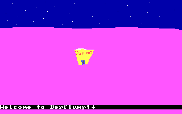 Captain Spleen (DOS) screenshot: Arriving at another planet
